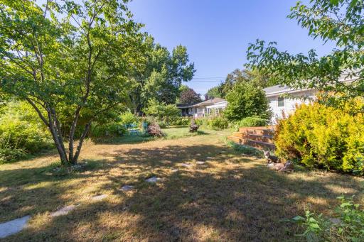 Tree and garden filled backyard. Lots of privacy.