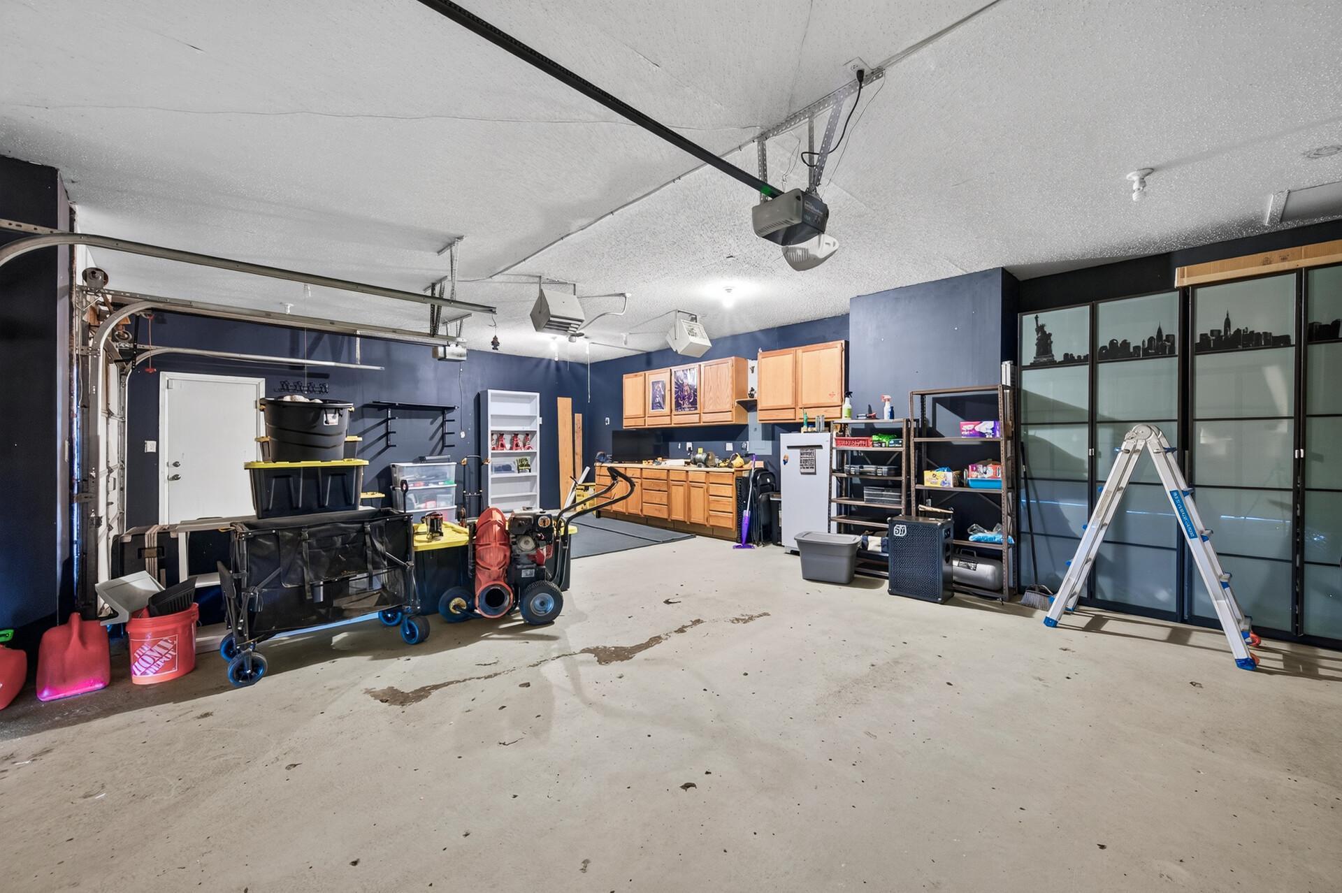 Heated 3 car attached garage