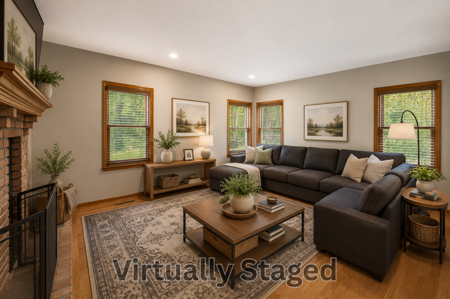Main Floor Family Room - Virtually Staged