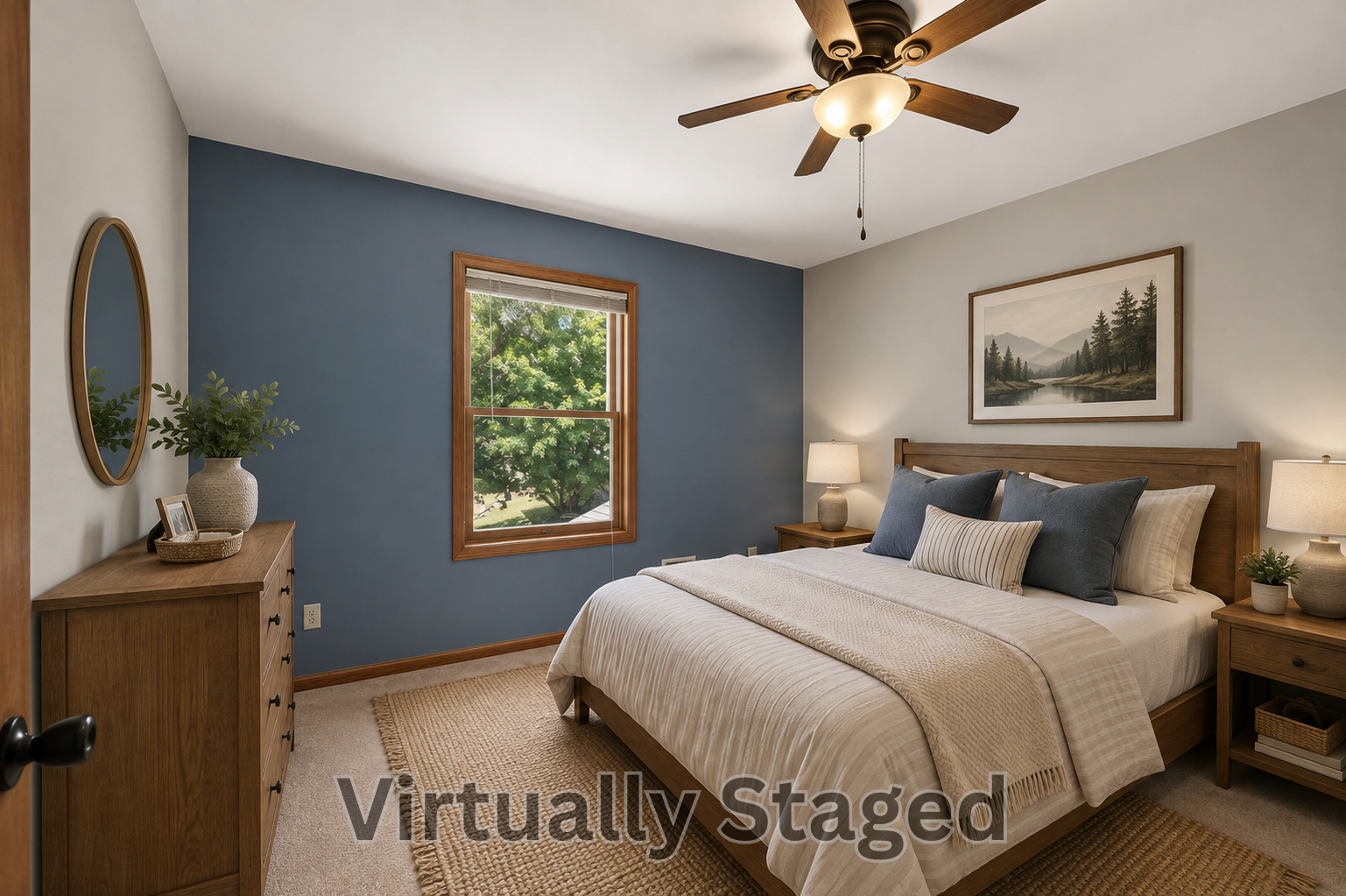 Upper Bedroom 2 - Virtually Staged