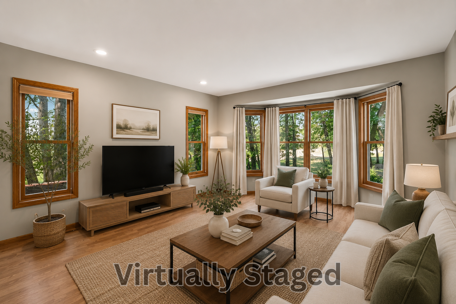 Living Room - Virtually Staged