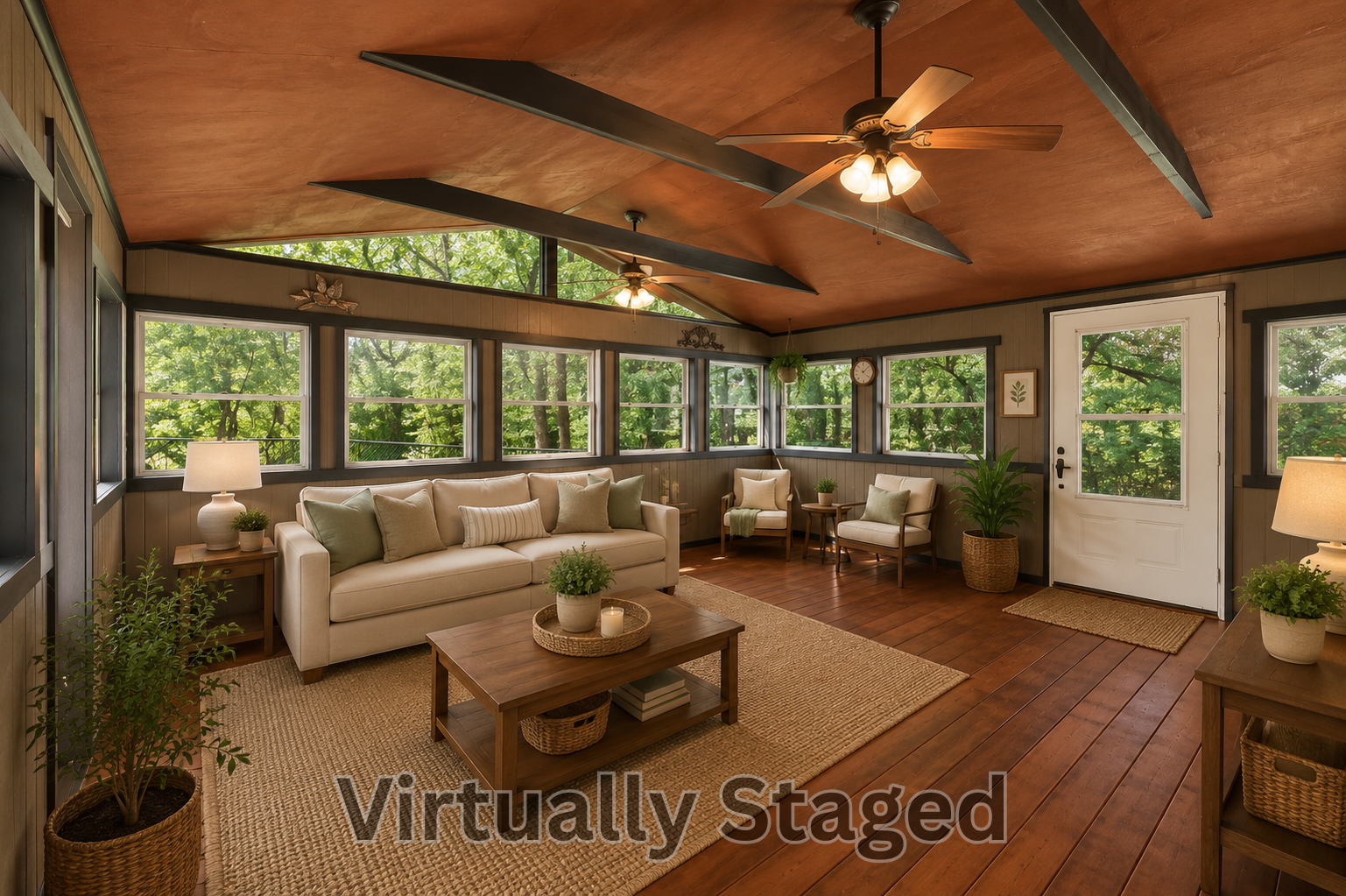 Three Season Porch - Virtually Staged