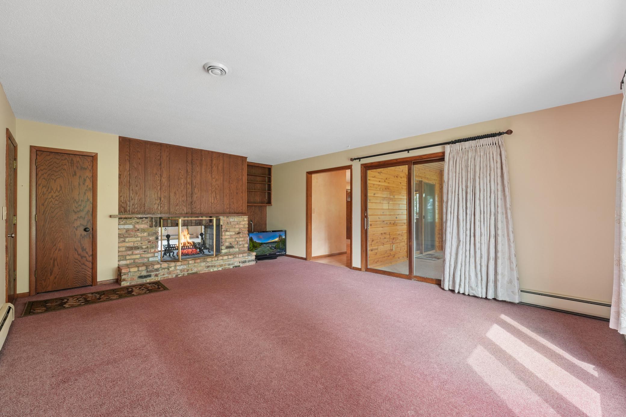 Den with 2 Sided Fireplace