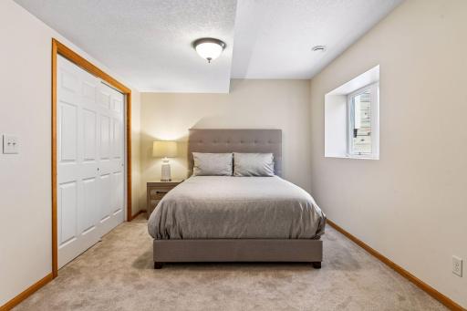 5th bedroom in lower level and generous sized closet