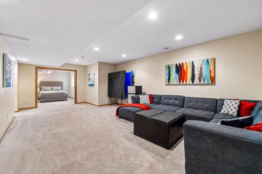 The lower level features a spacious recreation/family room, a generous storage room, a fifth bedroom, and a Â¾ bath.