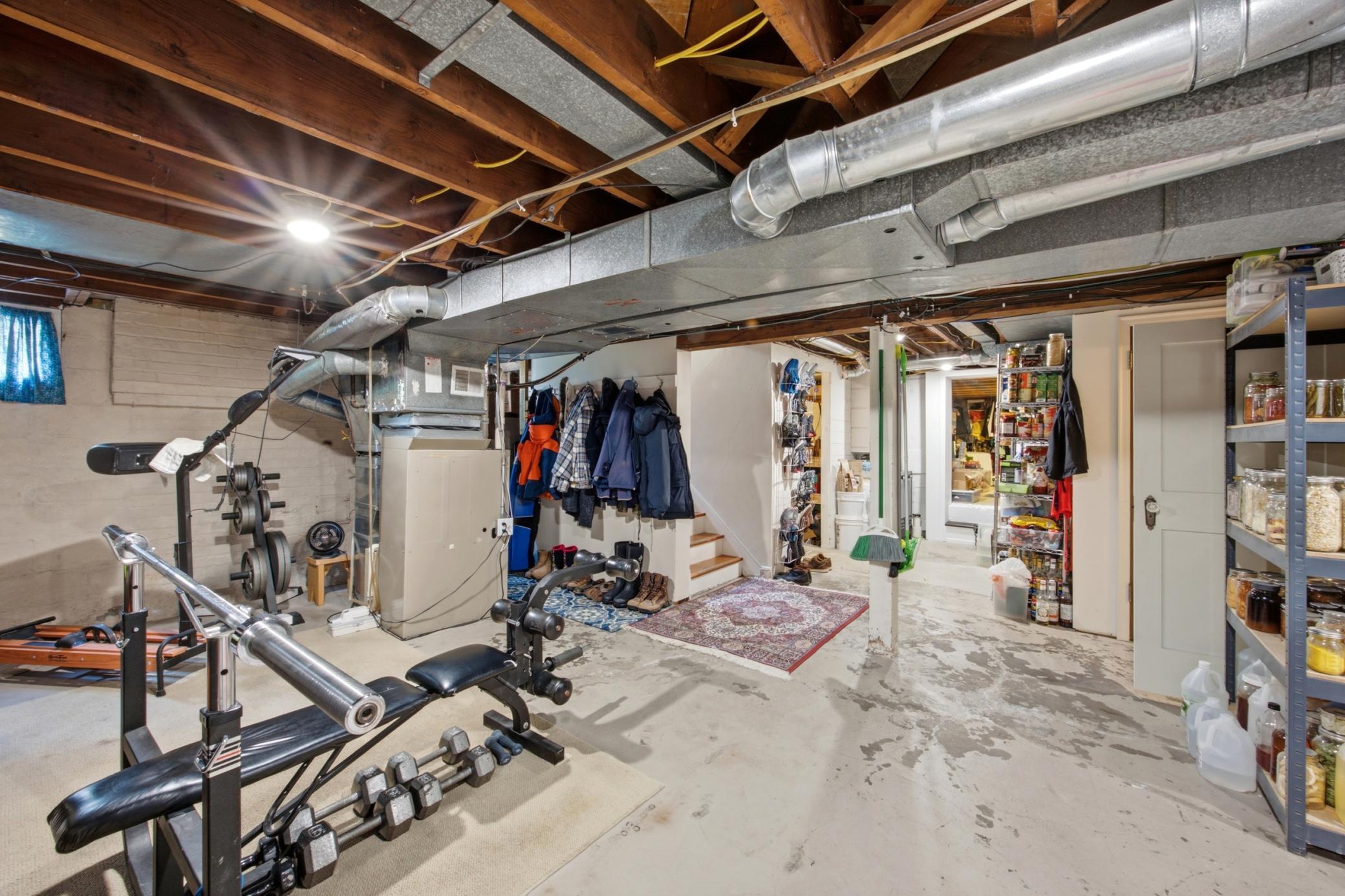 Basement storage & mechanical