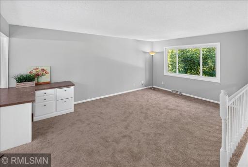 Living room with new carpet