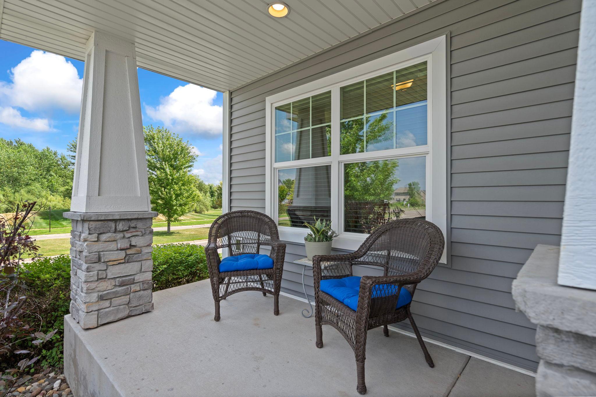 Covered front porch, perfect for relaxing and enjoying the neighborhood.