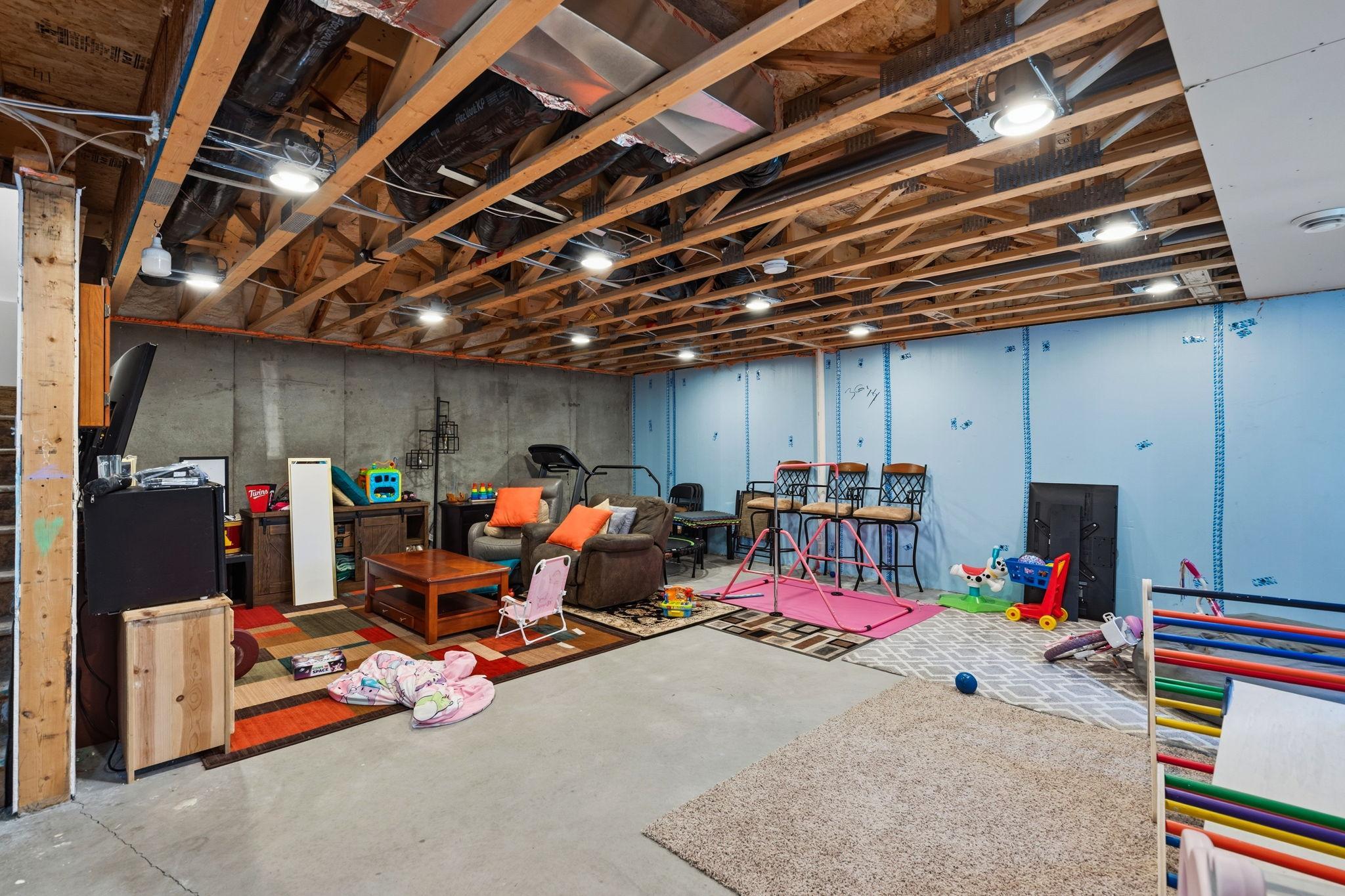 Expansive unfinished lower level offering an excellent opportunity to build equity with future finishing.