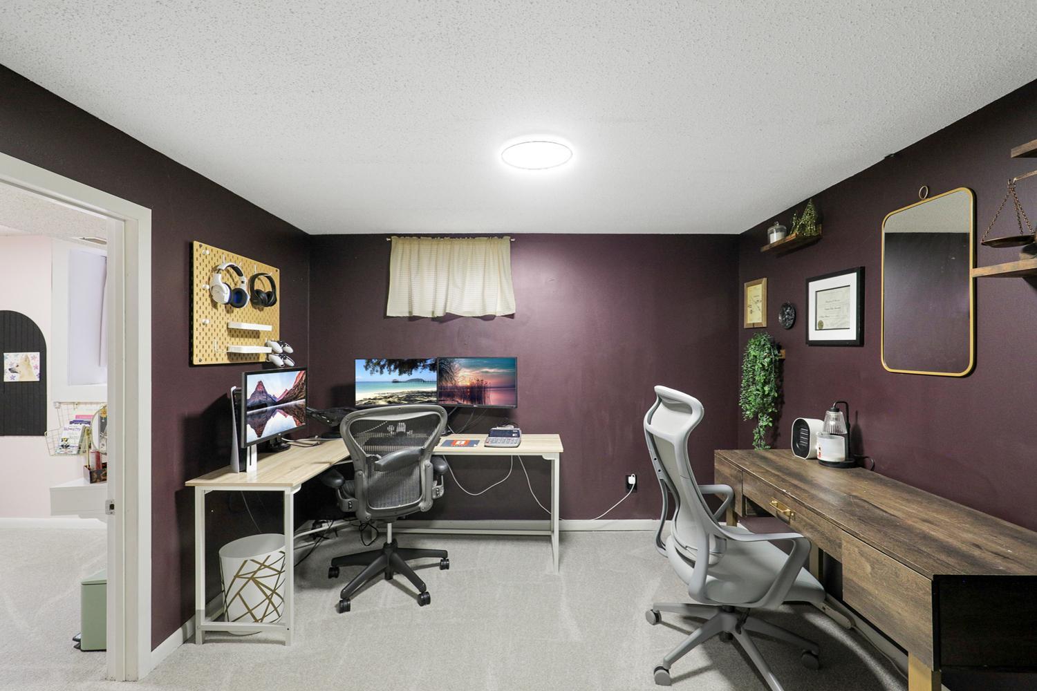 Lower level flex room- currently used as an office
