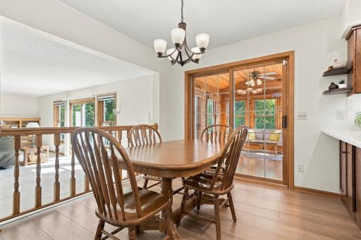 The kitchen remodel included new flooring.