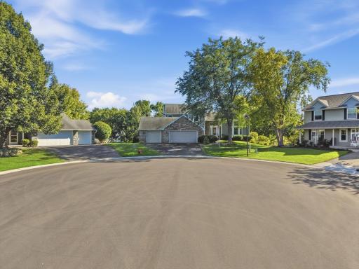 The home is at the end of a cul-de-sac.