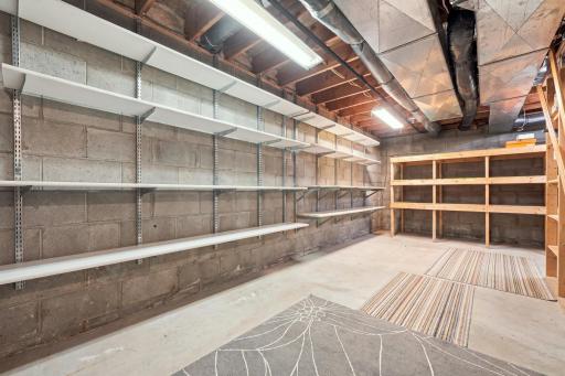 There is so much storage in the basement!