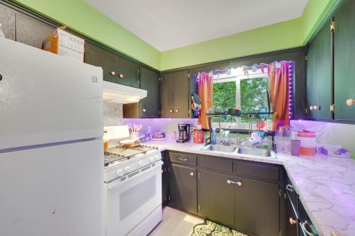 Kitchen with under-cabinet lighting