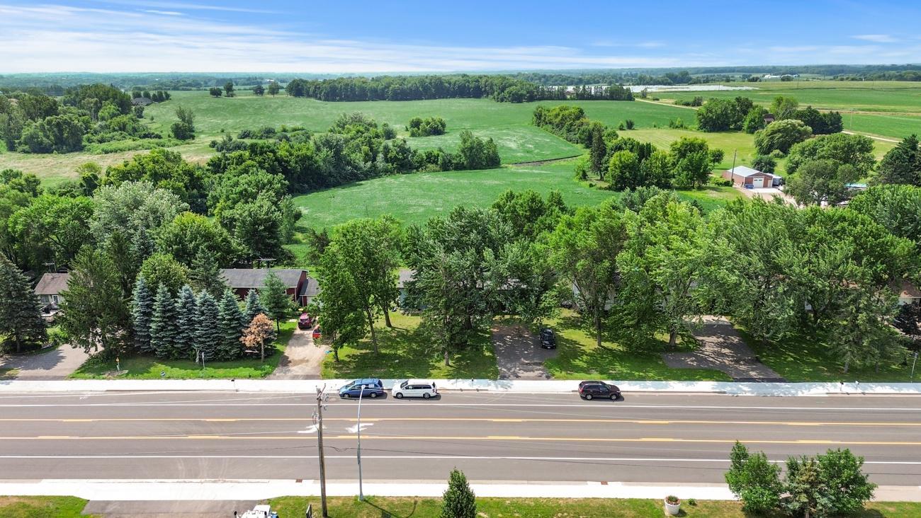 These homes were wisely built with deep set-backs from the road