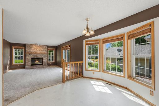 Informal dining area is well-it via the South-facing bay window.