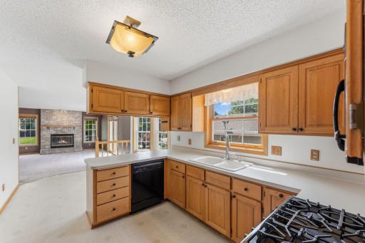 The kitchen opens naturally to the family room, making entertaing effortless.