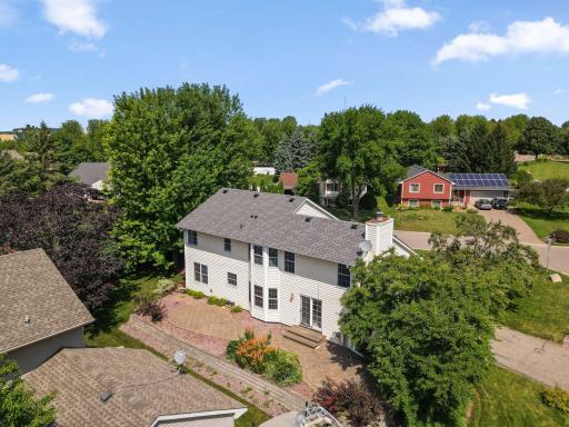 Overhead view of the patio