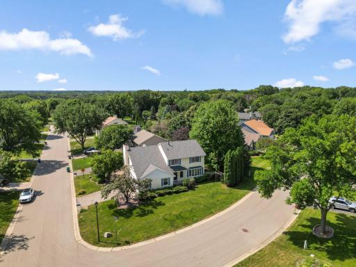 Overhead view of 8020 Hidden Ct sitting at the entrance to a cul de sac.