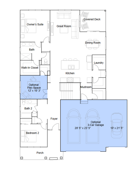 Birmingham main level floorplan.