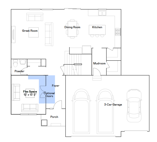 Lewis main level floorplan