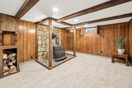 Wood Burning Fireplace.