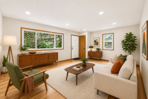 Virtually Staged Living Room