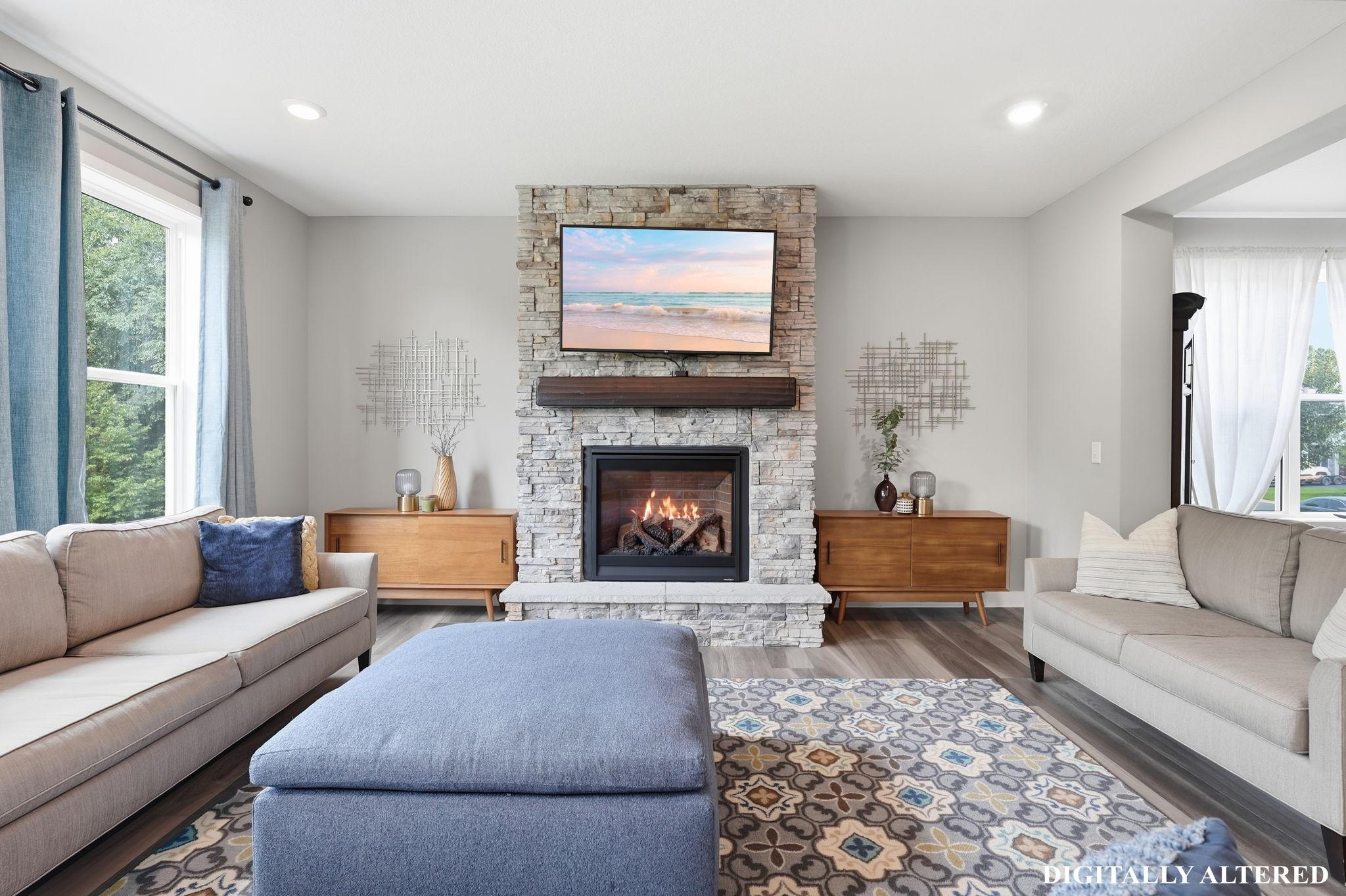 Gas Fireplace in Living Room