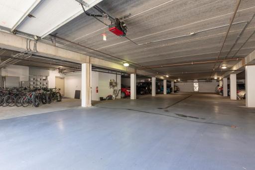 2 parking stalls included in heated, underground garage