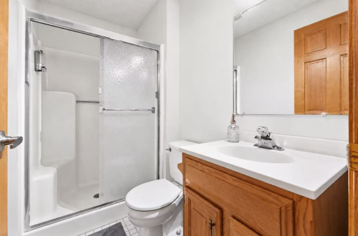 Lower lever bathroom