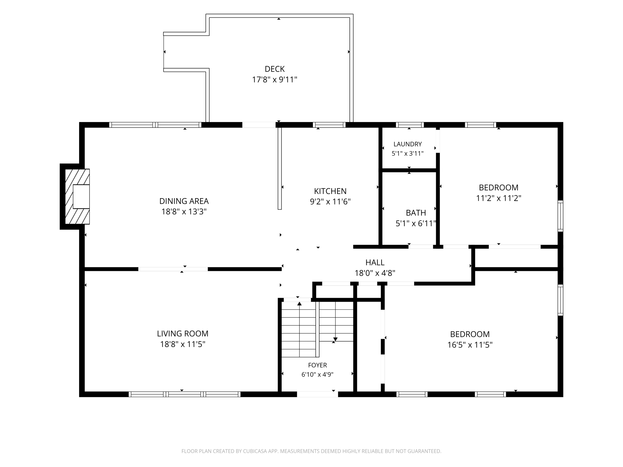 Main-level floor plan highlighting the thoughtful layout and functional flow of the home.