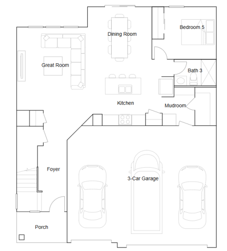 Davis main level floorplan
