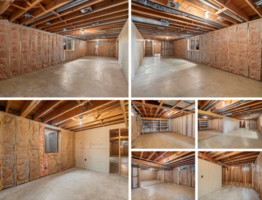 Opportunity knocks in this huge basement that is ready for you to make your own! Large spaces, lookout window, egress window for additional bedroom. Workshop / Storage spaces. Walls, closets already built and ready to finish.