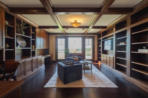 Main floor den. Ask about the "secret" room!