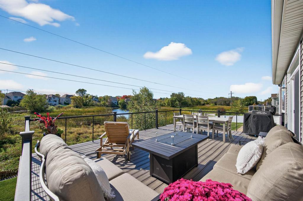 Deck overlooking the pond.