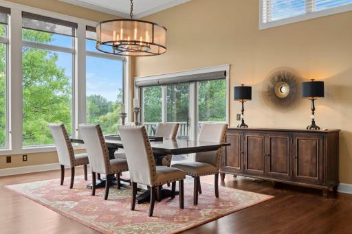 Seamless floor plan with spacious dining located just off kitchen and living room.