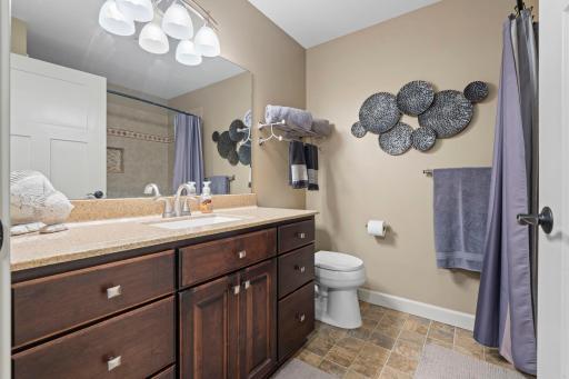 Full bathrooms in the lower level works great for entertaining or private bathrooms for each.