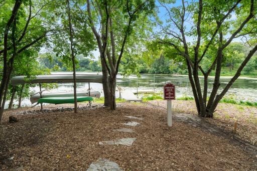 Private association dock and canoe / kayak storage!