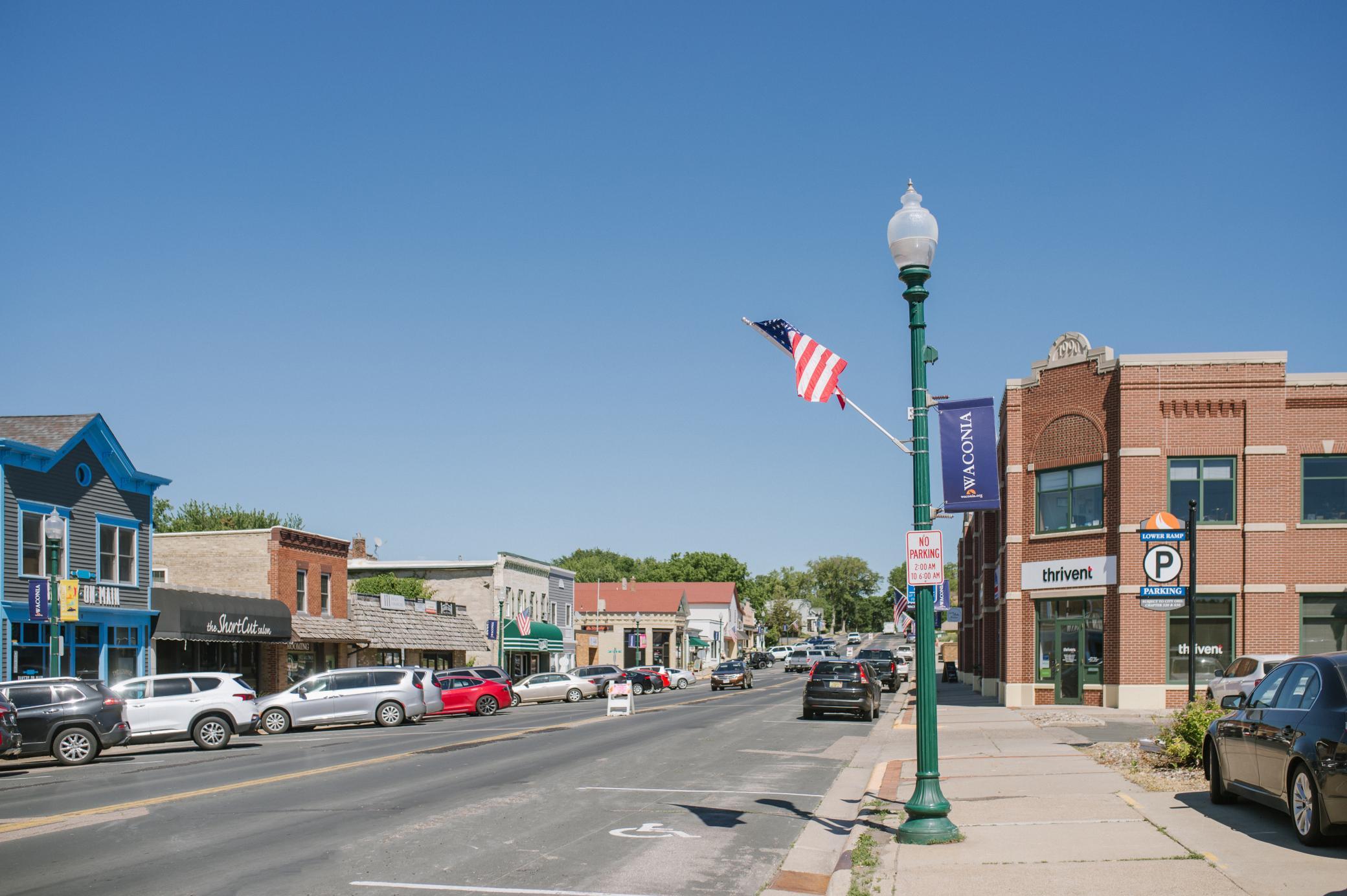 Downtown Waconia offers a small-town feel with charming shops and restaurants
