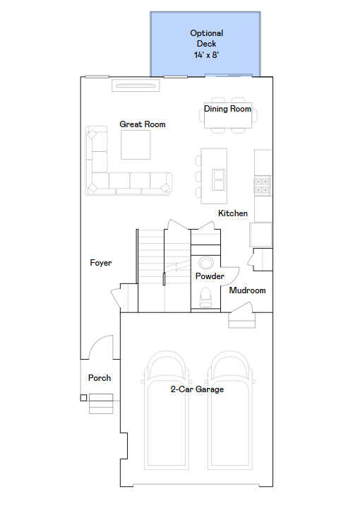 Richmond main level floorplan.