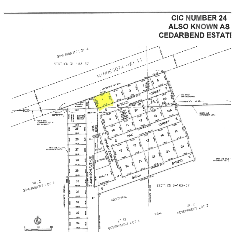 Lot 1 Plat Map