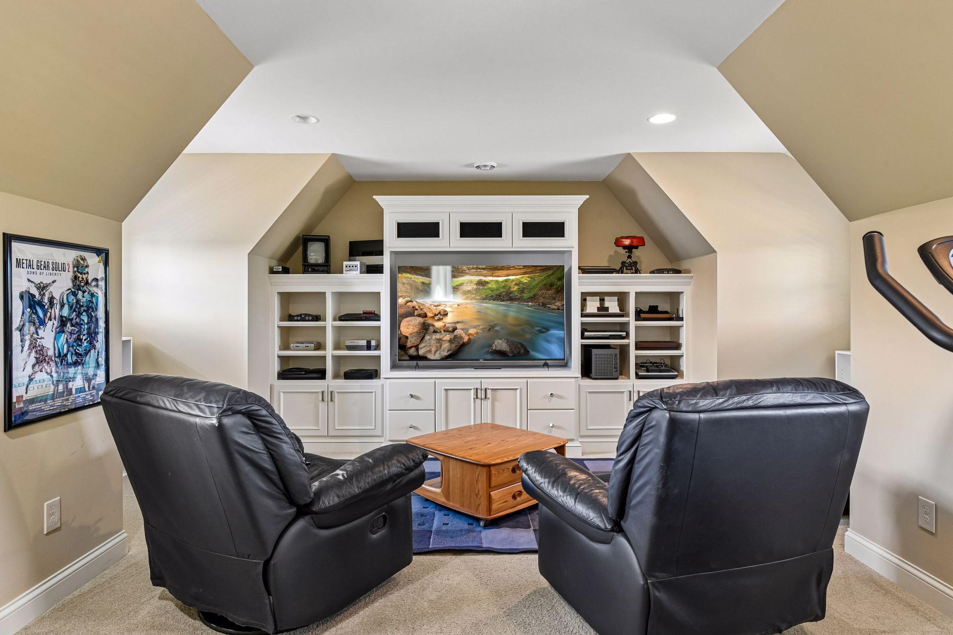 Bonus room above the garage.