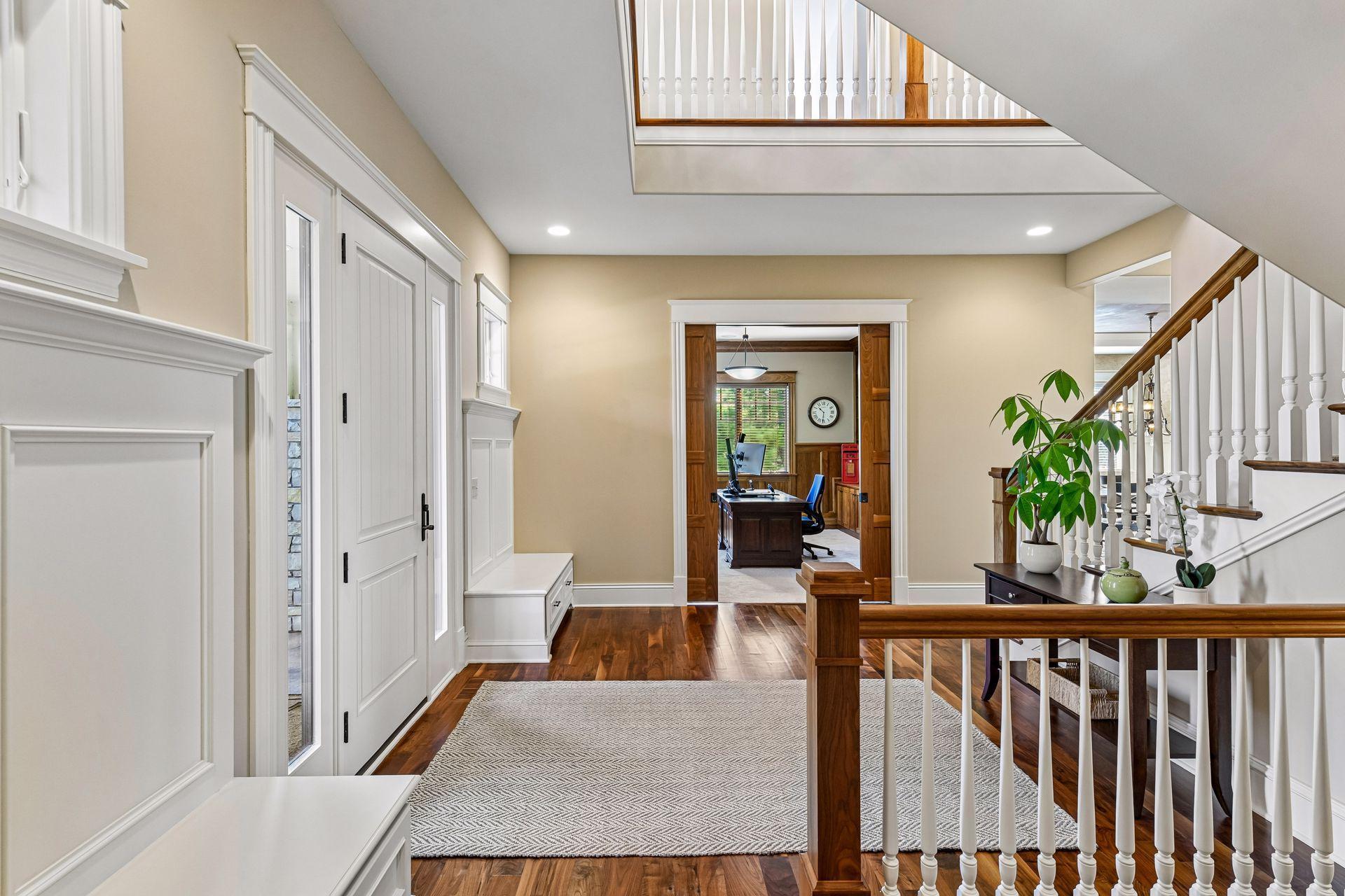 Entry looking into the main floor office.