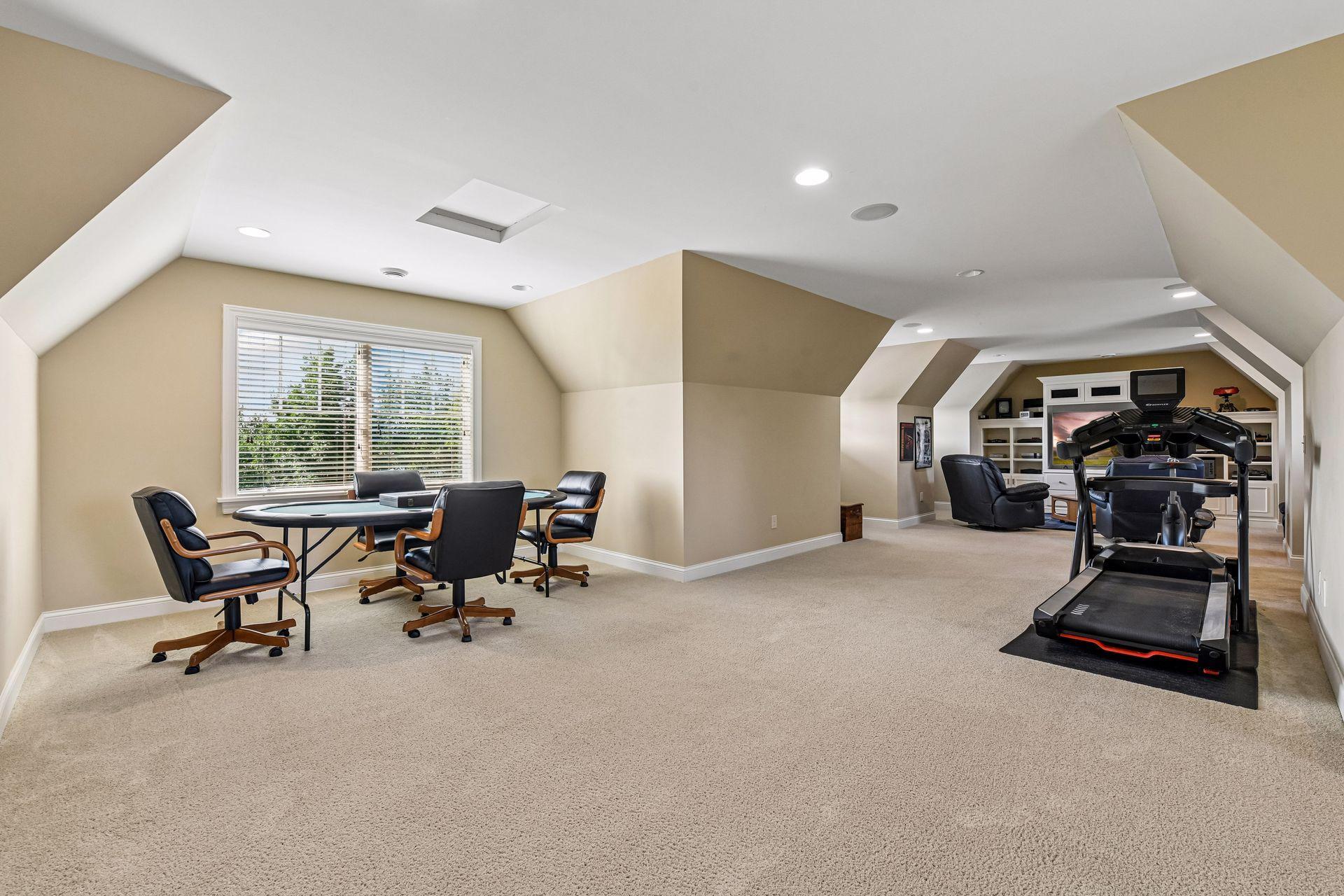 Bonus room above the garage.