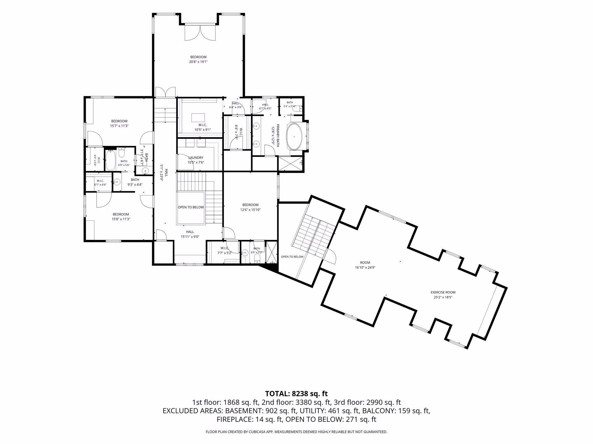 Upper-level floorplan.
