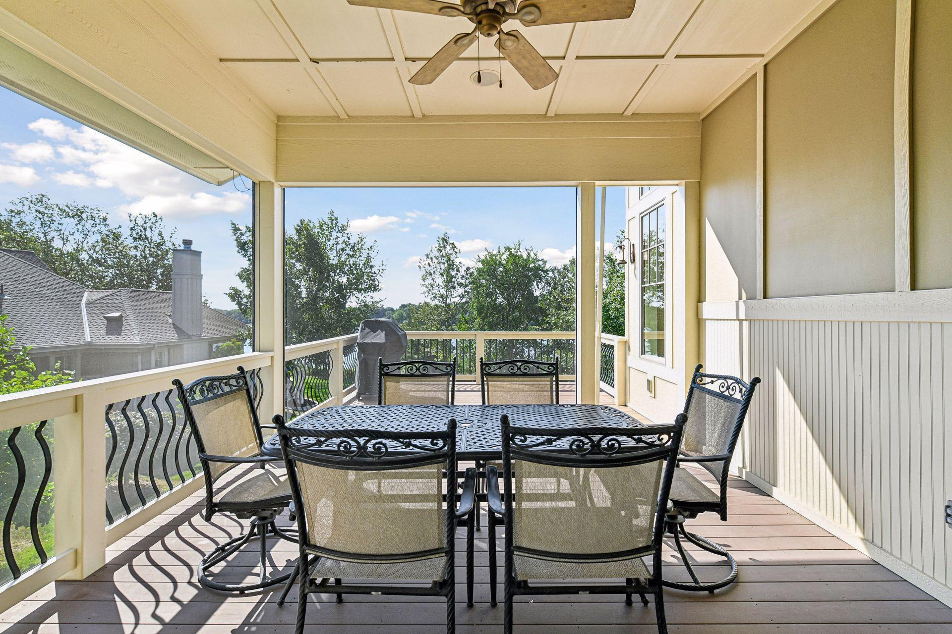 Second screened in porch and access to the deck.