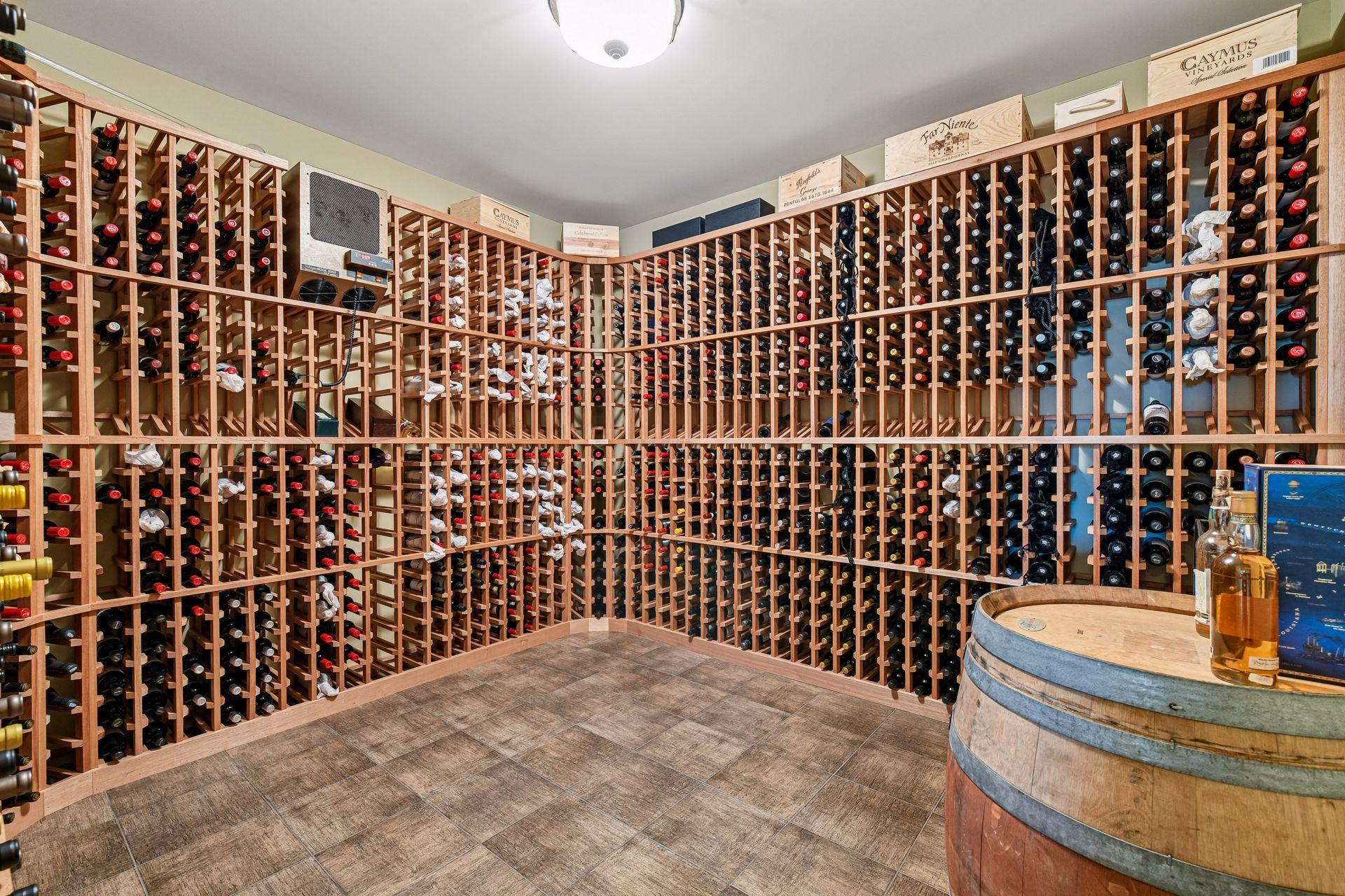 Wine cellar.