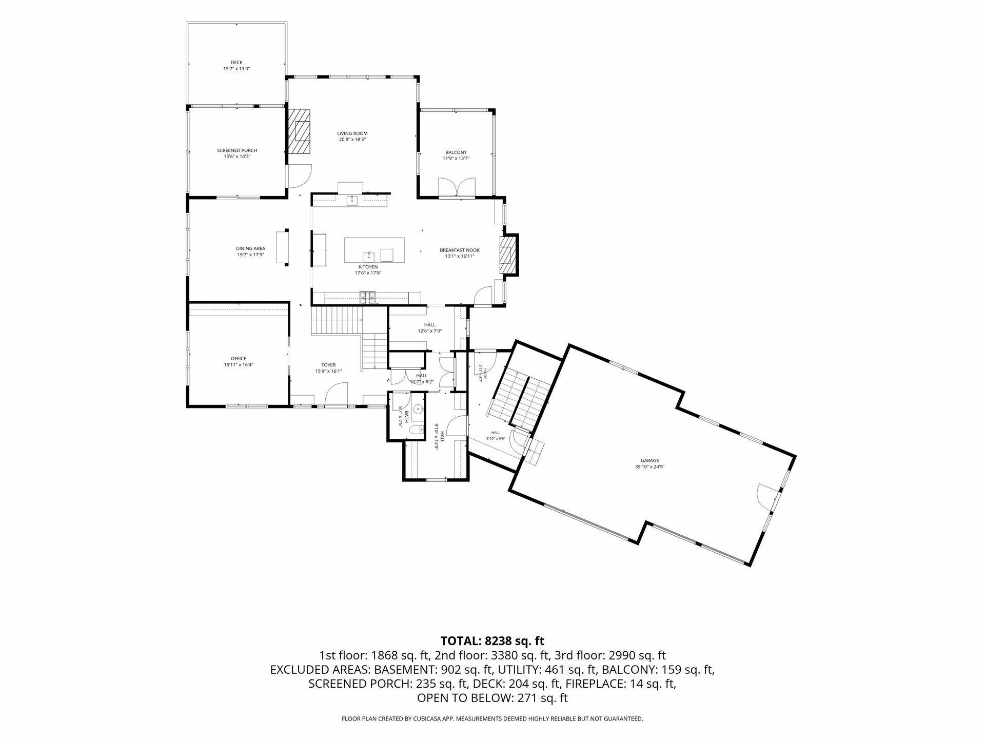 Main level floorplan.
