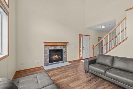 Warm gas fireplace for fall and winter nights