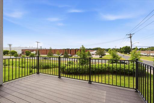 Spacious maintenance-free deck offers plenty of room for outdoor furniture.